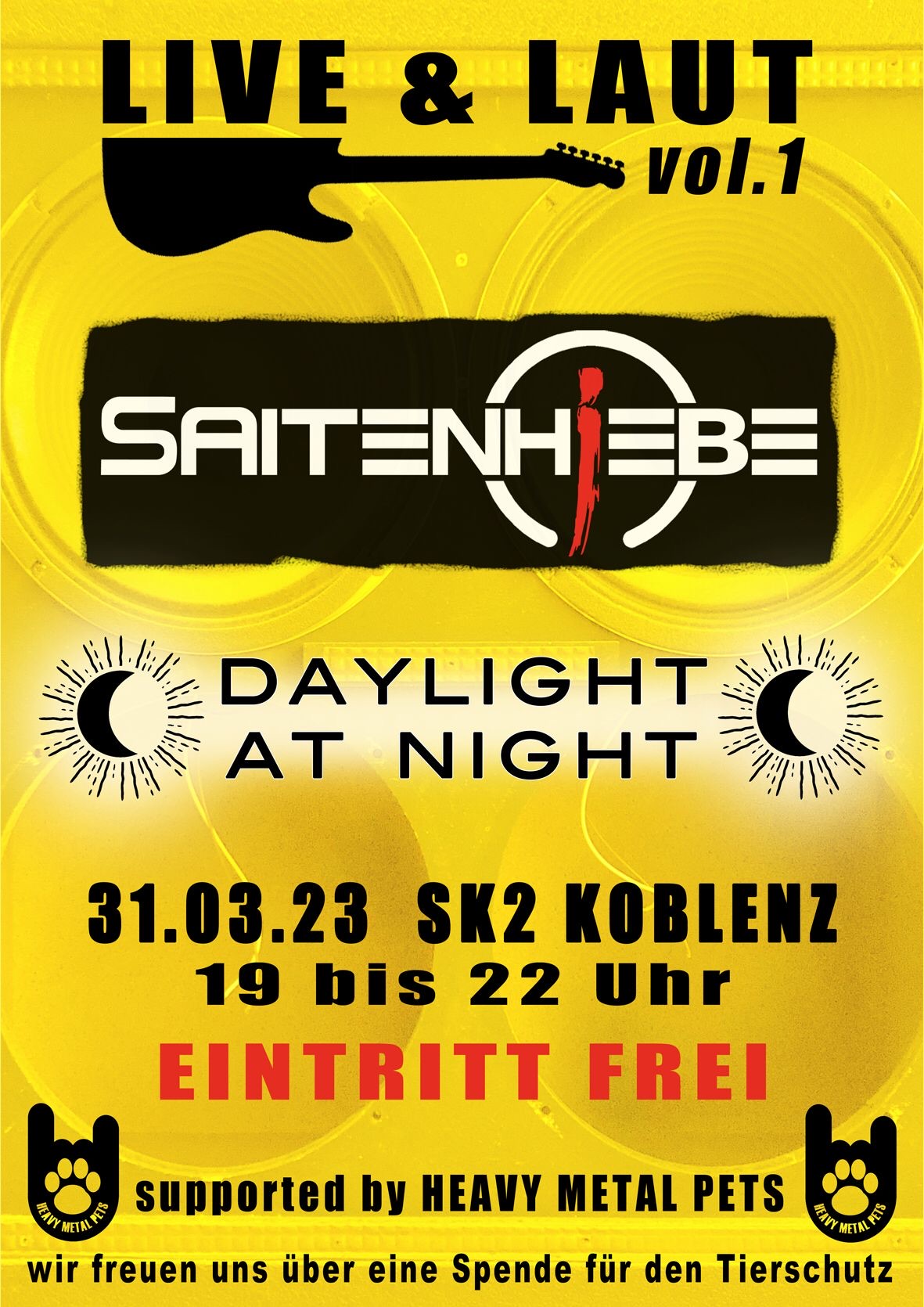 Koblenz Altstadt SK2 live Saitenhiebe Daylight at night Konzert Concert