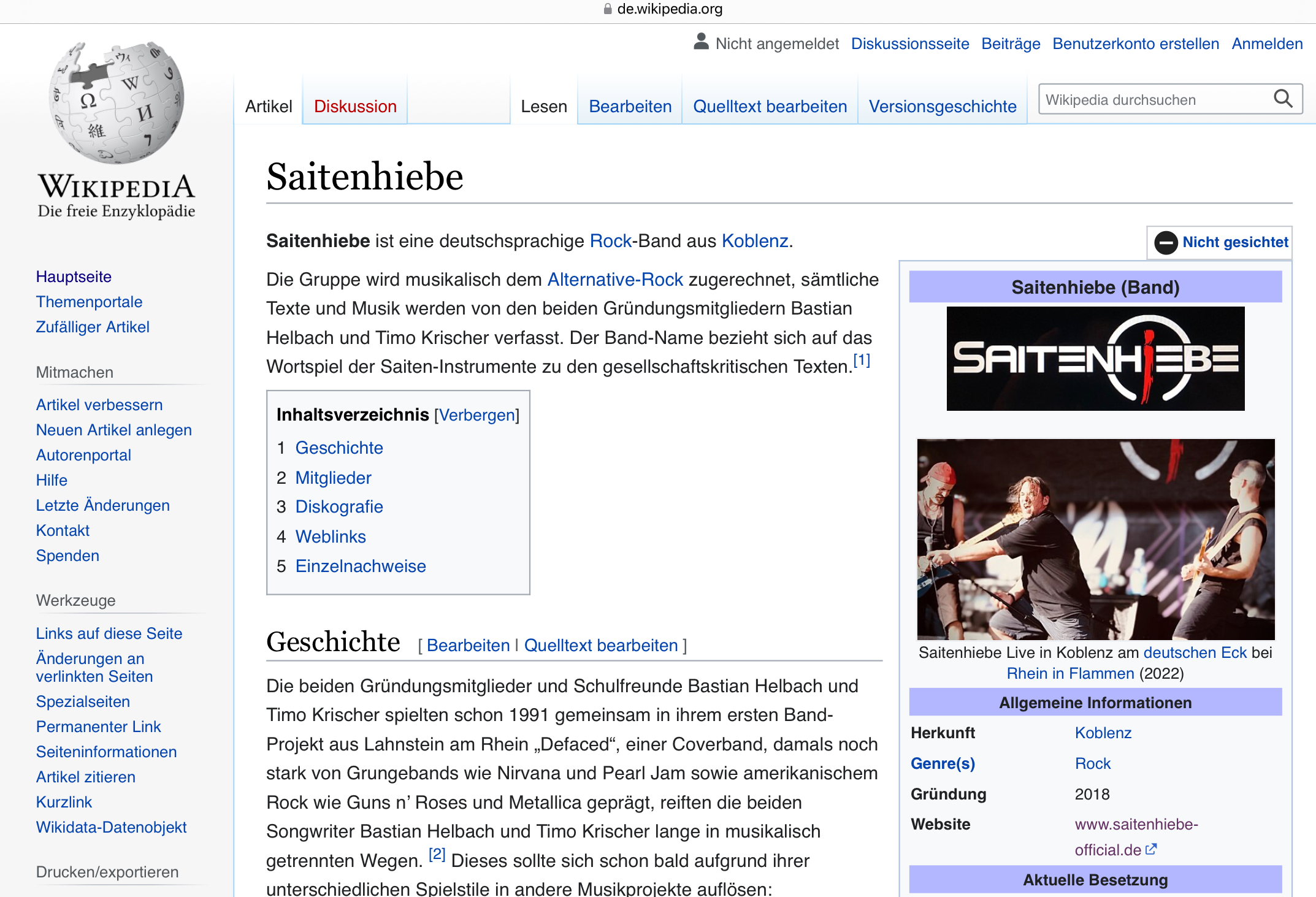 Saitenhiebe Wikipedia